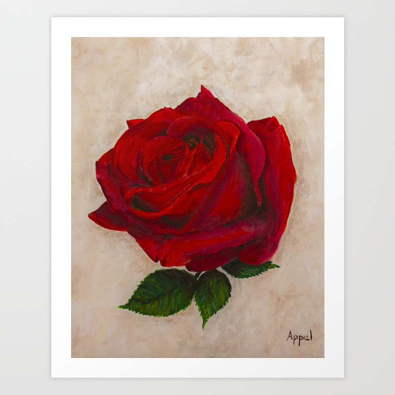 Red Rose Symbol Of Love Art Print By Laurelappel Society6