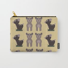 Dog Pattern Design Carry-All Pouch | Browncolor, Brownpattern, Digital, Doggypattern, Patternpillow, Organicpattern, Patterart, Coloredpatern, Patterndog, Throwpillowart 