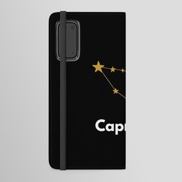 Capricorn, Capricorn Zodiac, Black Android Wallet Case