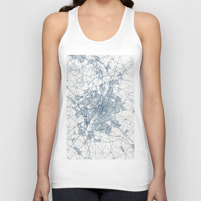 Leicester - England, Authentic Map Tank Top