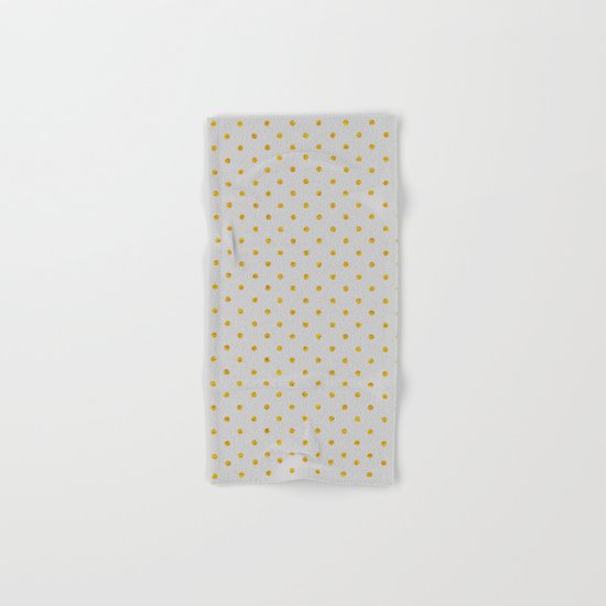 Polka dot dance on grey Hand & Bath Towel