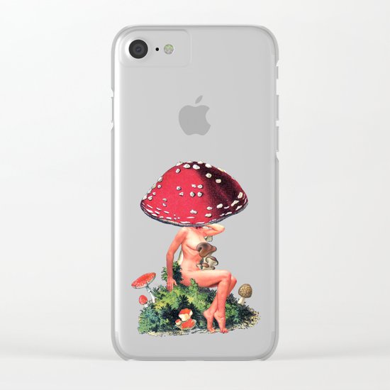 Shroom Girl Clear iPhone Case
