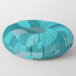 Turquoise Bauhaus Floor Pillow