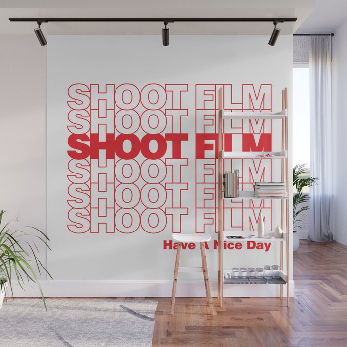 Shoot Film Red Wall Mural