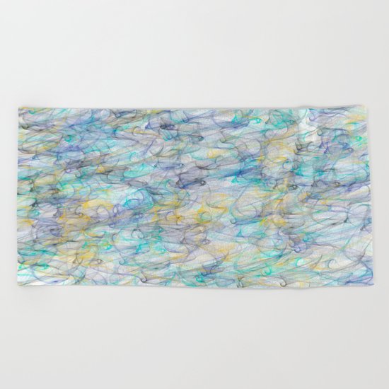 Smoke pattern Beach Towel