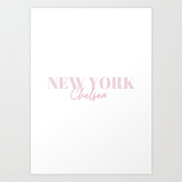 New York Chelsea Pink Art Print