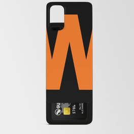 Letter W (Orange & Black) Android Card Case