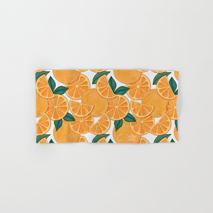 Orange Citrus Hand & Bath Towel