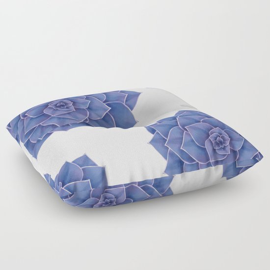 Elegant Big Purple Echeveria Design Floor Pillow by Oursunnycdays Society6