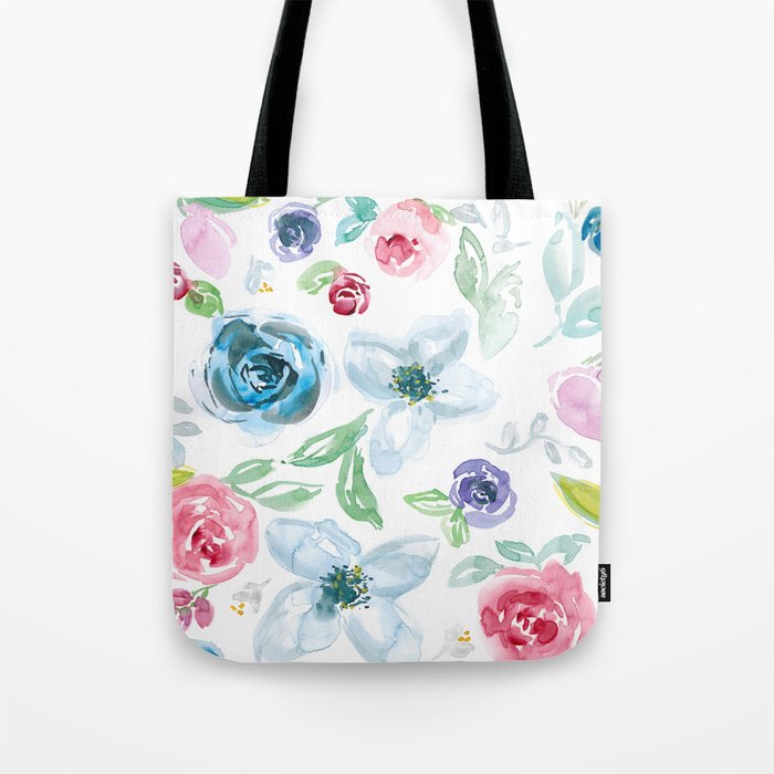 Sweet Soft Watercolor Floral Tote Bag by Hand and Hart Designs by Amy ...