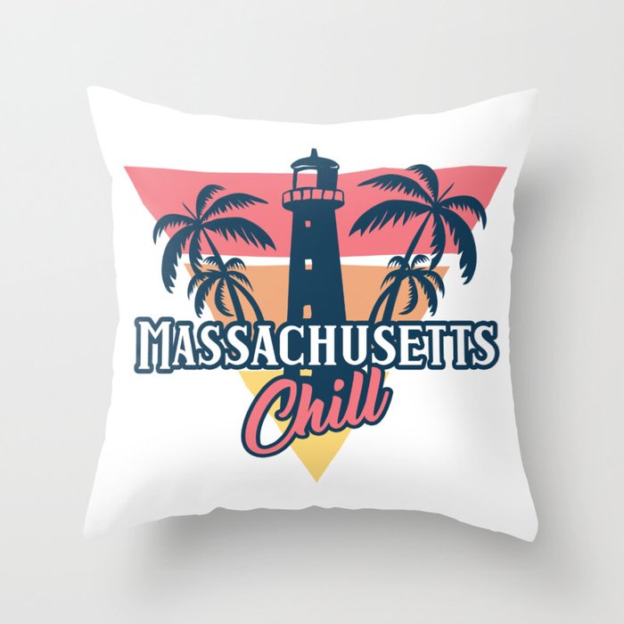 Massachusetts chill Throw Pillow