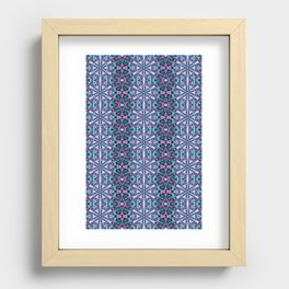 Liquid Light Series 54 ~ Blue & Purple Abstract Fractal Pattern Recessed Framed Print