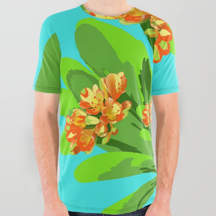 Bright Clivia All Over Graphic Tee