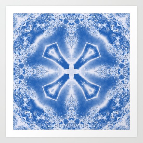 Kaleidoscope in Blue Art Print