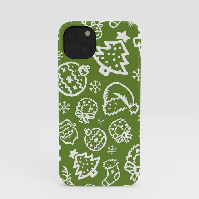 XMAS Green Pattern / Part One iPhone Case
