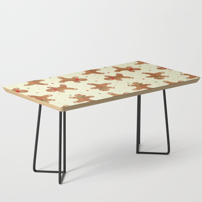 Christmas Pattern Retro Gingerbread Cookie Coffee Table