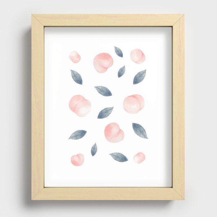 just peachy pattern Recessed Framed Print