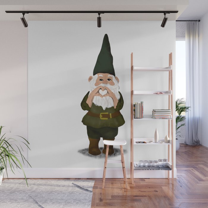 Hangin with my Gnomies - I Heart You Wall Mural