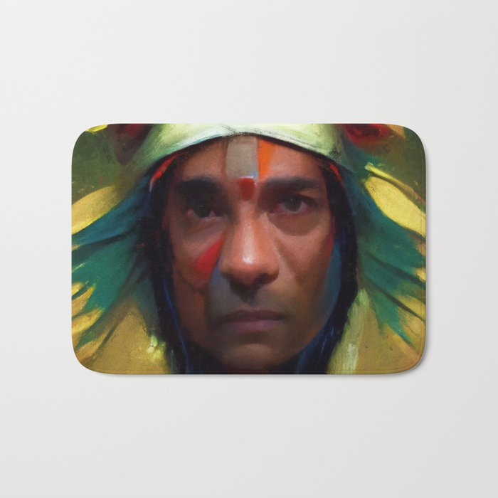 Native American Chief Bath Mat