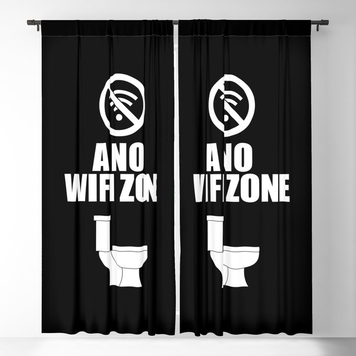 A no wifi free zone Blackout Curtain