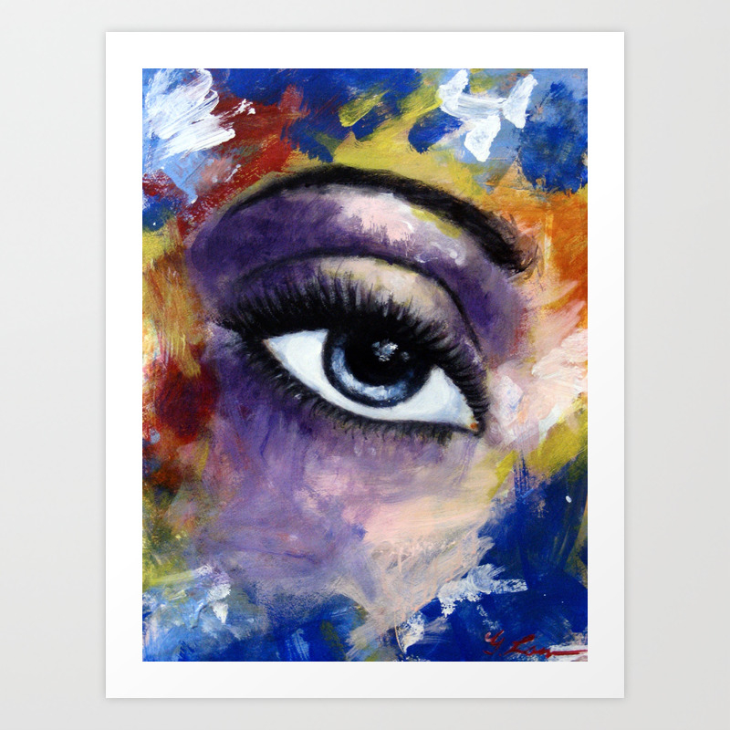 Title Very Beautiful Eye Painting Art Print By Artscanyon Society6