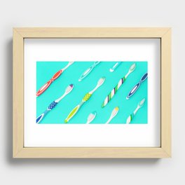 Tooth Brushes Recessed Framed Print