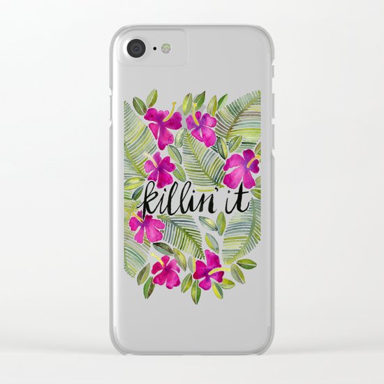 Killin' It – Tropical Pink Clear iPhone Case