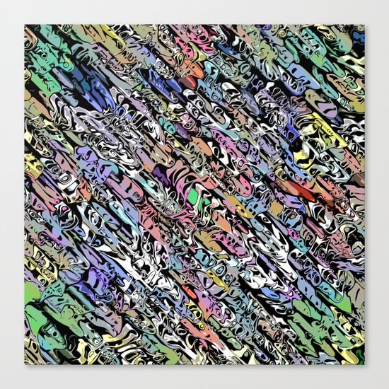 Chaotic Colorful Shapes Canvas Print