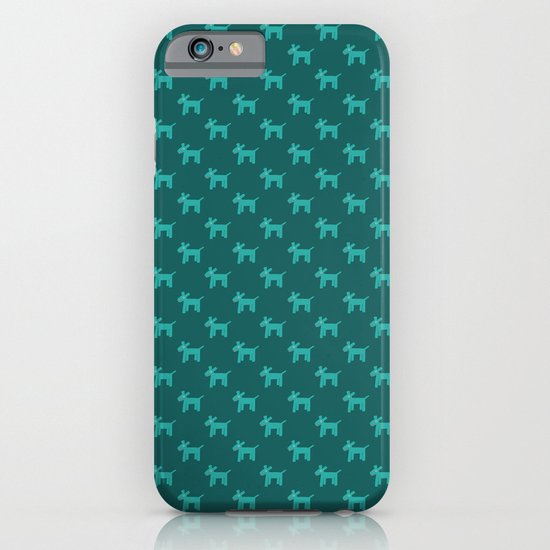 Dogs-Teal iPhone & iPod Case
