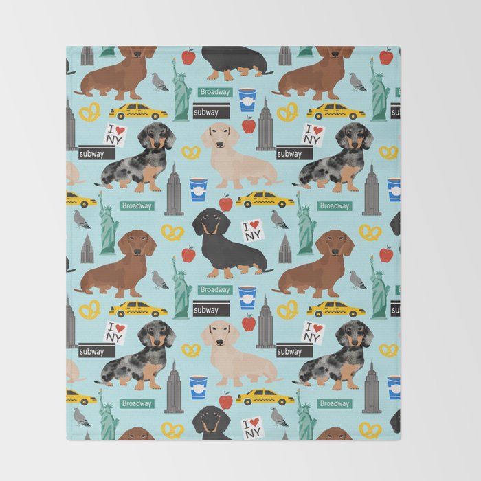 Dachshund Dog Breed Nyc New York City Pet Pattern Doxie Coats