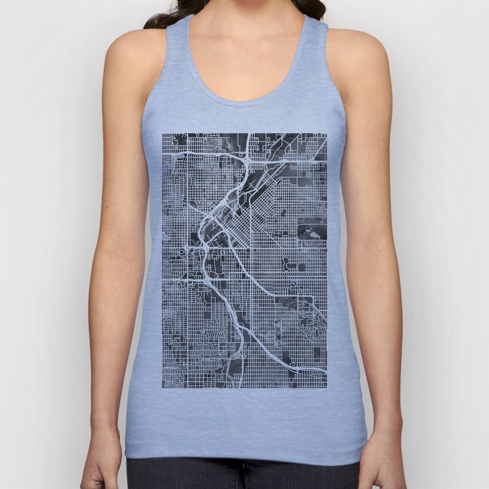 Denver Colorado Street Map Tank Top