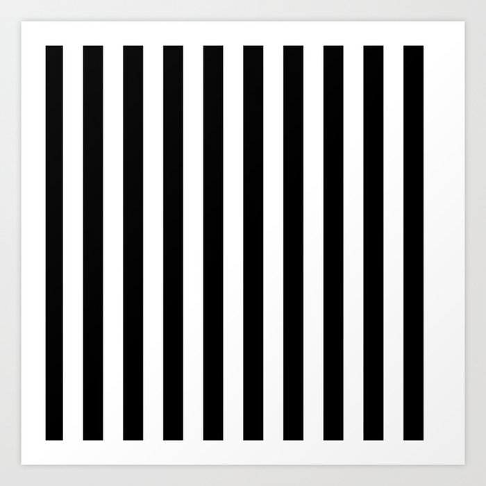 Black and White Stripes  Art Print
