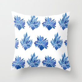 Iris Flowers - Blue  Throw Pillow
