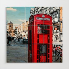 Great Britain Photography - Red Phone Booth In London City Wood Wall Art