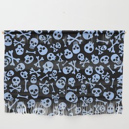 Skulls and Bones Halloween Pattern Wall Hanging