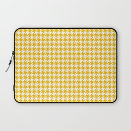 PreppyPatterns™ - Modern Houndstooth - Sunny Yellow Gold and White Laptop Sleeve