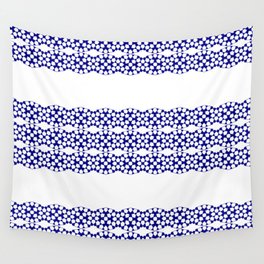 Bibi geometric stripe design in blue Wall Tapestry