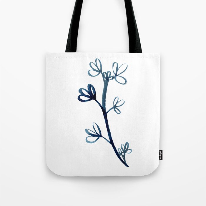 Deep Blue Botanical Watercolor Painting By Emma Freeman Designs