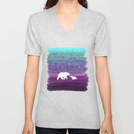 Bears from the Purple Dream V Neck T Shirt