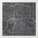 Grand Rapids Map, USA - Gray Leinwanddruck