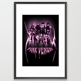 PINK VENOM | BLACKPINK black ver. Framed Art Print