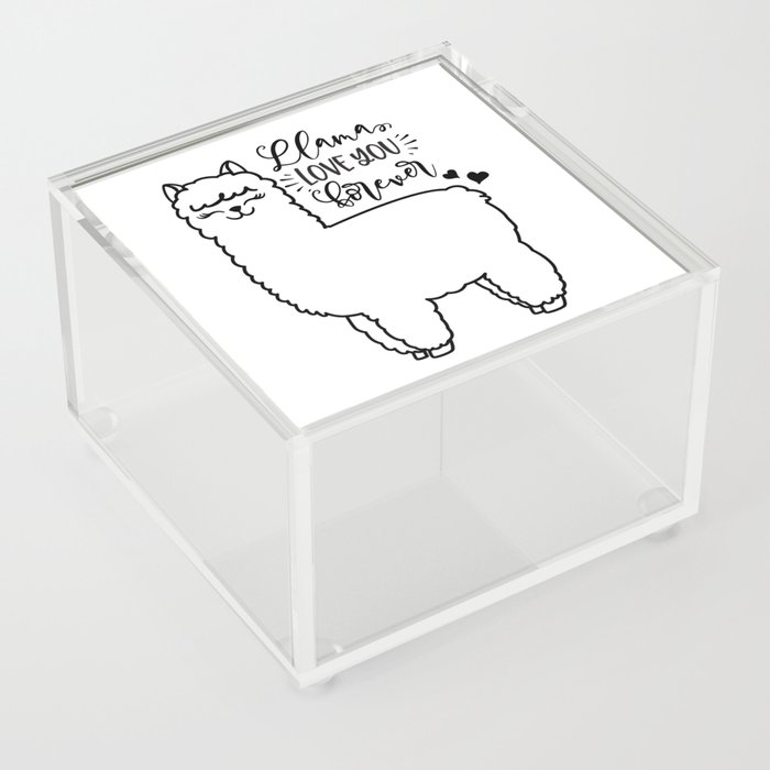 Llama Love You Forever Acrylic Box