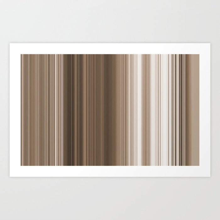 Taupe Skinny Stripes Art Print