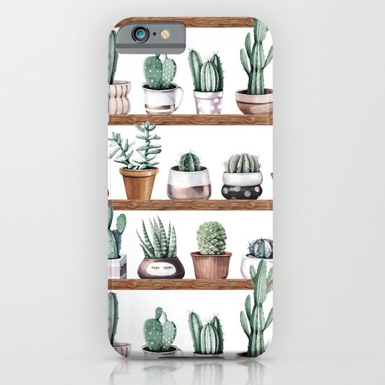 Cactus Shelf Rose Gold Green iPhone & iPod Case by Nature