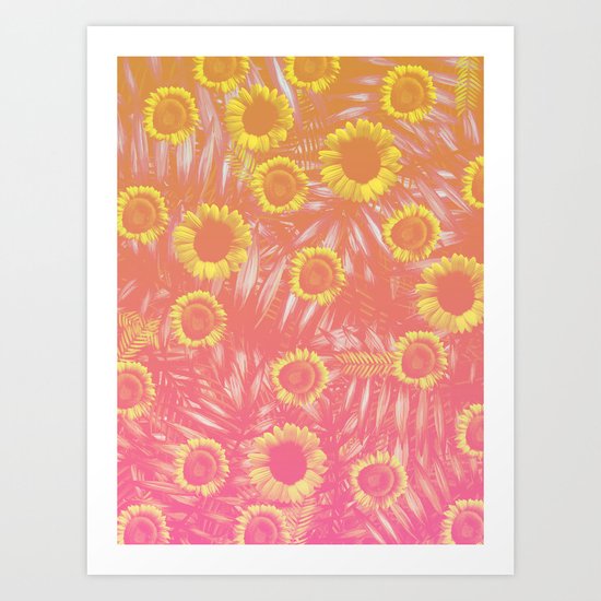 Sunflower Party #4 Art Print