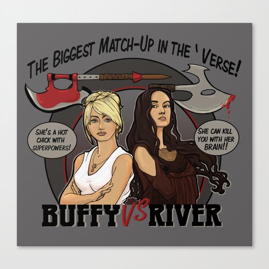 Buffy vs River Canvas Print