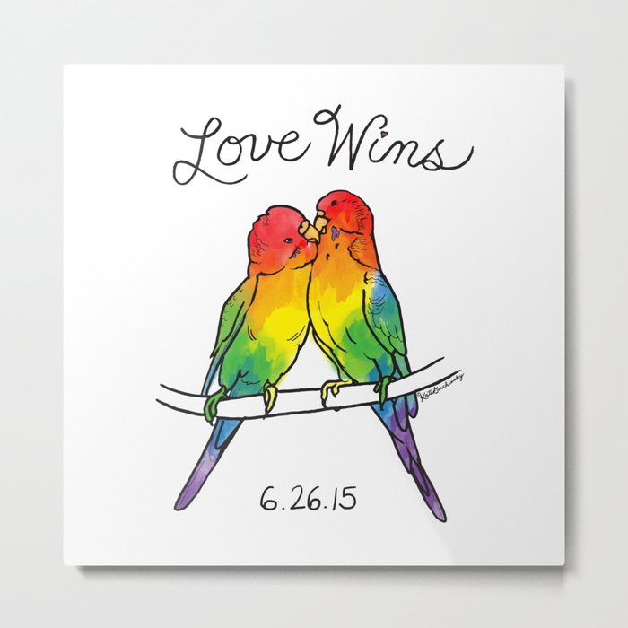 #LoveWins Birds Metal Print