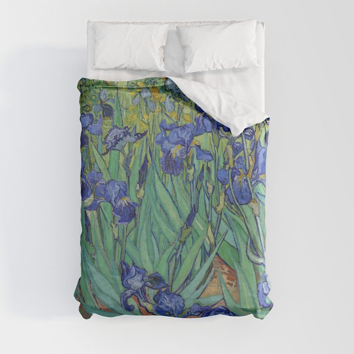 Impressionist Painting Irises (1889) by Vincent Van Gogh Duvet Cover