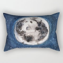 Moon, Verse, Blue skies, Lovely Moon, Moon and Sunshine, Gift, night sky Rectangular Pillow