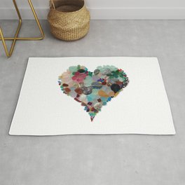 Love -  Sea Glass Heart A Unique Birthday & Father’s Day Gift Rug